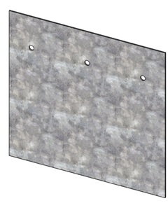 External sheet top ceiling 126x121x0.8 ZC TK